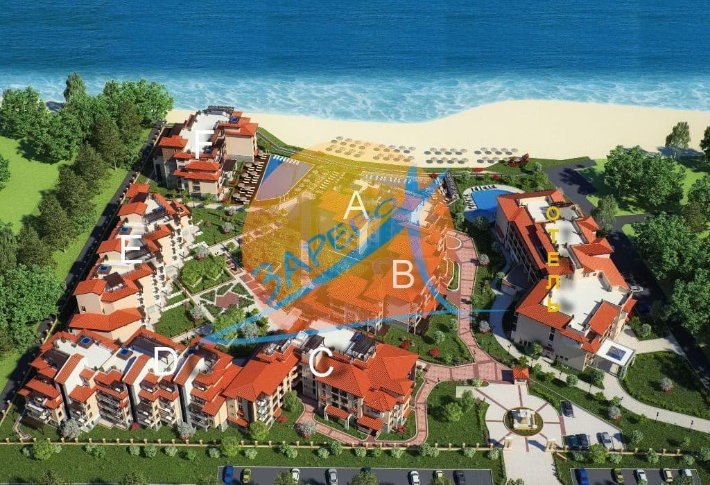 Лозенец ,Оазис Бийч Клуб, стилно обзаведено студио на партер, в Oasis Beach Club, Lozenets