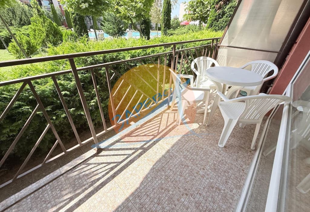  Слънчев бряг, обзаведено студио с гледка басейн на партер, Холидей Форт (Holiday Fort)