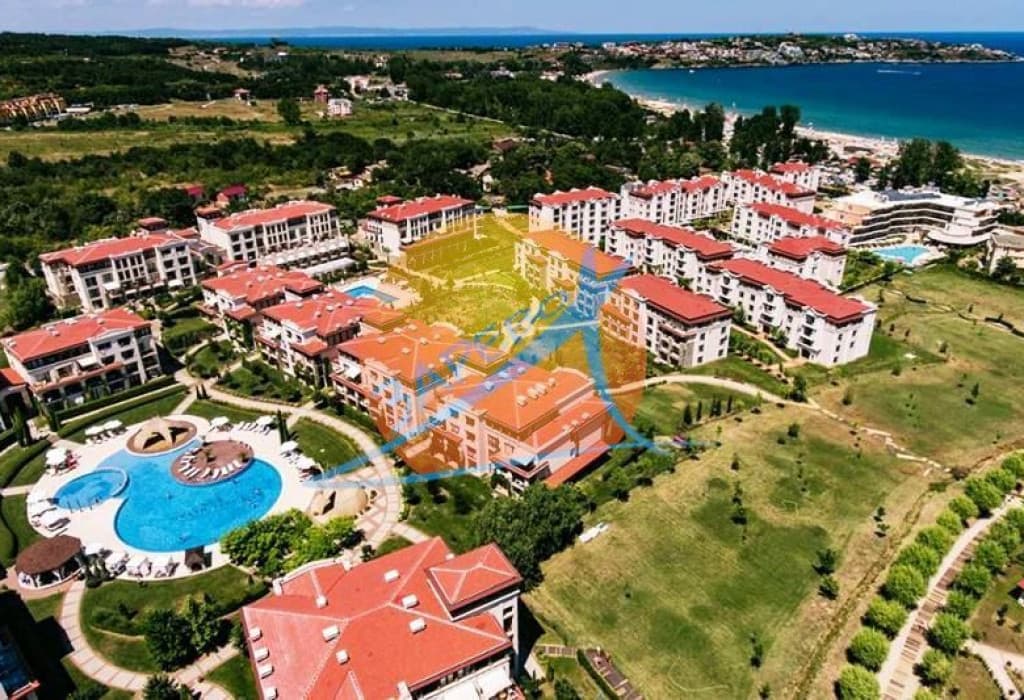 Созопол, Грийн лайф, обзаведен двустаен на партер с гледка море, 50 м от плажа