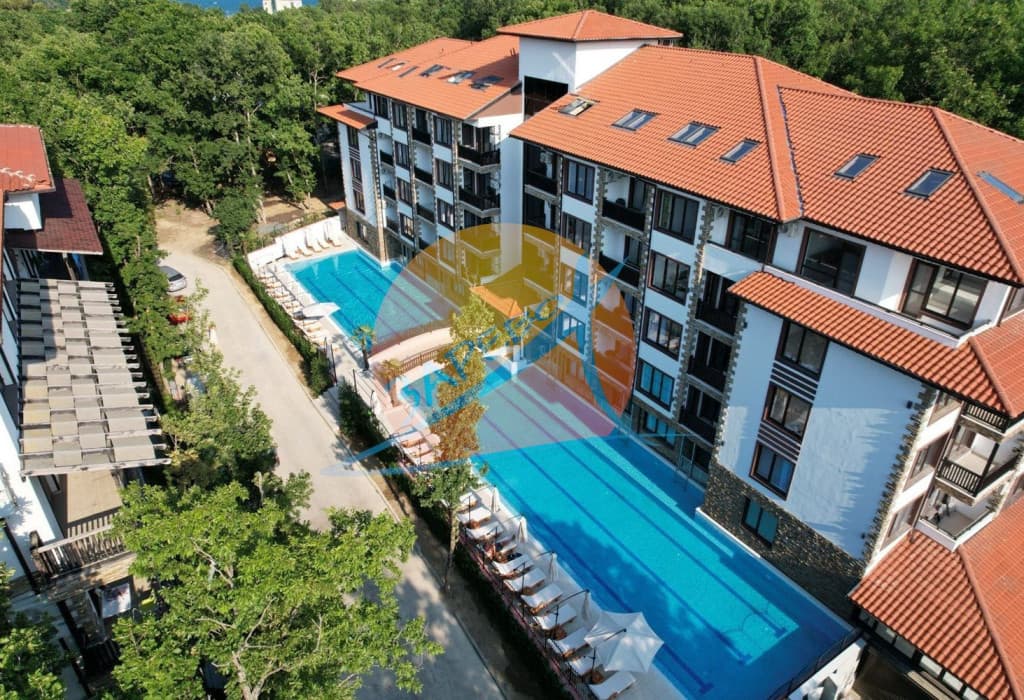  Приморско, обзаведено студио с гледка басейн, Грийн Парадайс V (Green Paradise V), Акт 16