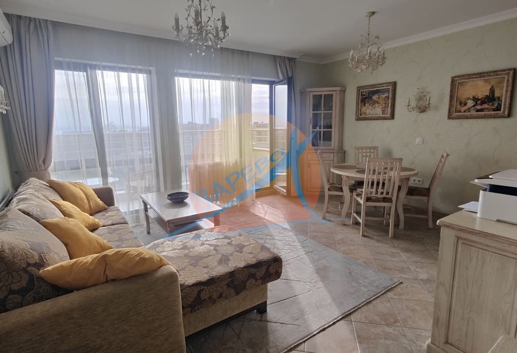 Бургас, Лазур, Център, ТОП локация, ТОП сграда, ТЕЦ, двустаен лукс под наем - до началото на юни 2026