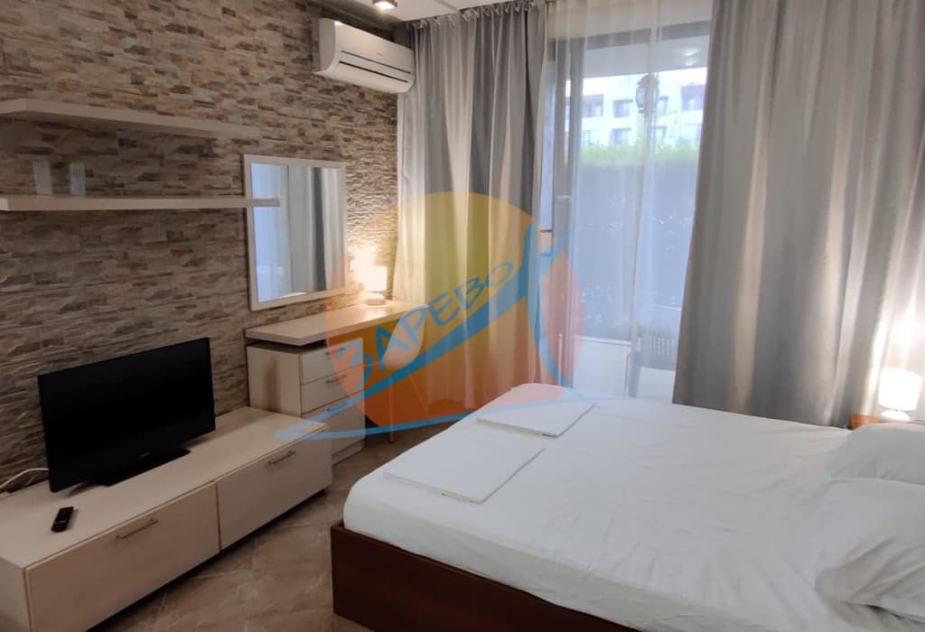 Green Life, Kavatsi, Sozopol. Под наем сезон 2025! Oбзаведено студио на партер с веранда, в Грийн Лайф Созопол - МИНИМУМ 7 Д