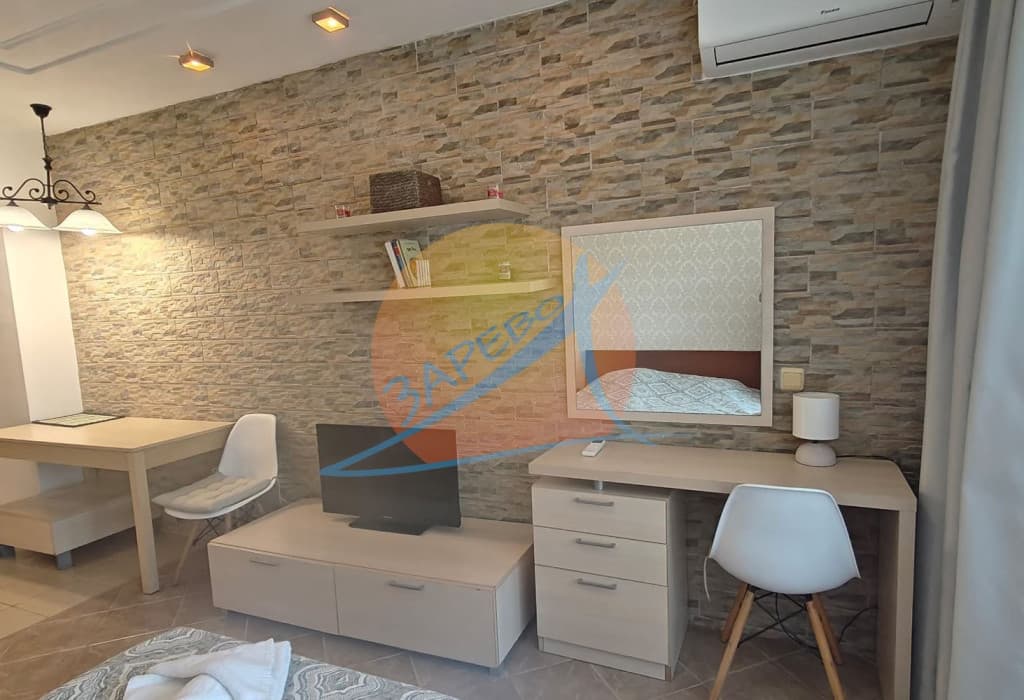 Green Life, Kavatsi, Sozopol. Под наем сезон 2025! Oбзаведено студио на партер с веранда, в Грийн Лайф Созопол - МИНИМУМ 7 Д