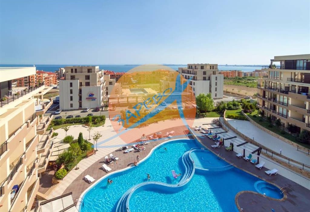 Свети Влас, двустаен нов с гледка басейн и море, комплекс Луксор (Luxor), ГОТОВИ ДОКУМЕНТИ ЗА СДЕЛКА!