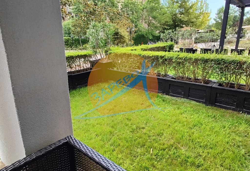 Лозенец, Оазис Бийч Клуб, обзаведен двустаен на партер, с голяма веранда с гледка море и градина, Oasis Beach Club, Lozenets