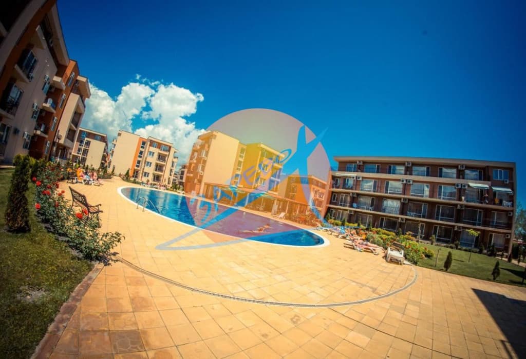  Слънчев бряг, обзаведено студио с гледка басейн, Холидей Форт (Holiday Fort)