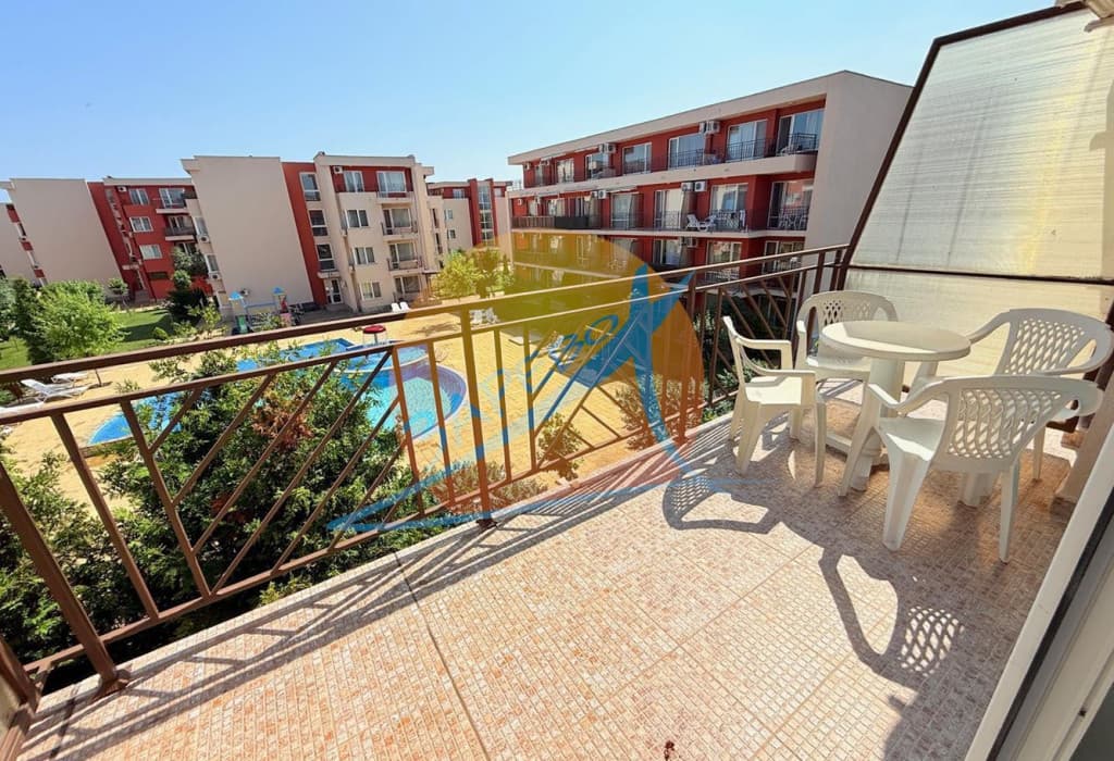  Слънчев бряг, обзаведено студио с гледка басейн, Холидей Форт (Holiday Fort)