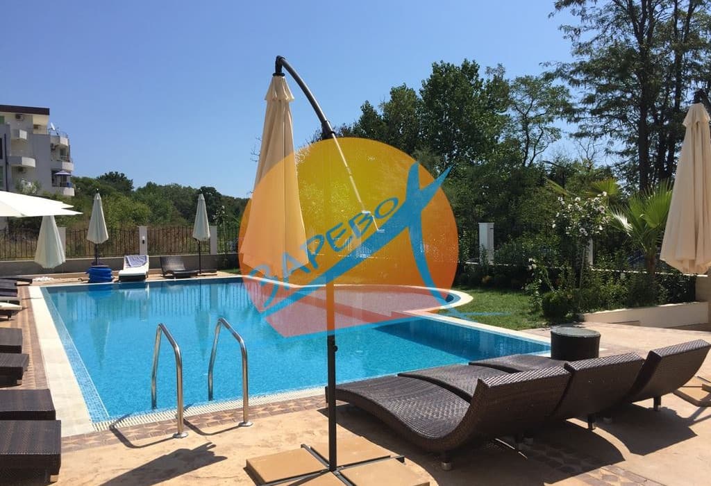 Приморско, първа линия, луксозен двустаен с гледка море, бутиков комплекс Грийн Парадайс Делукс (Green Paradise Deluxe)