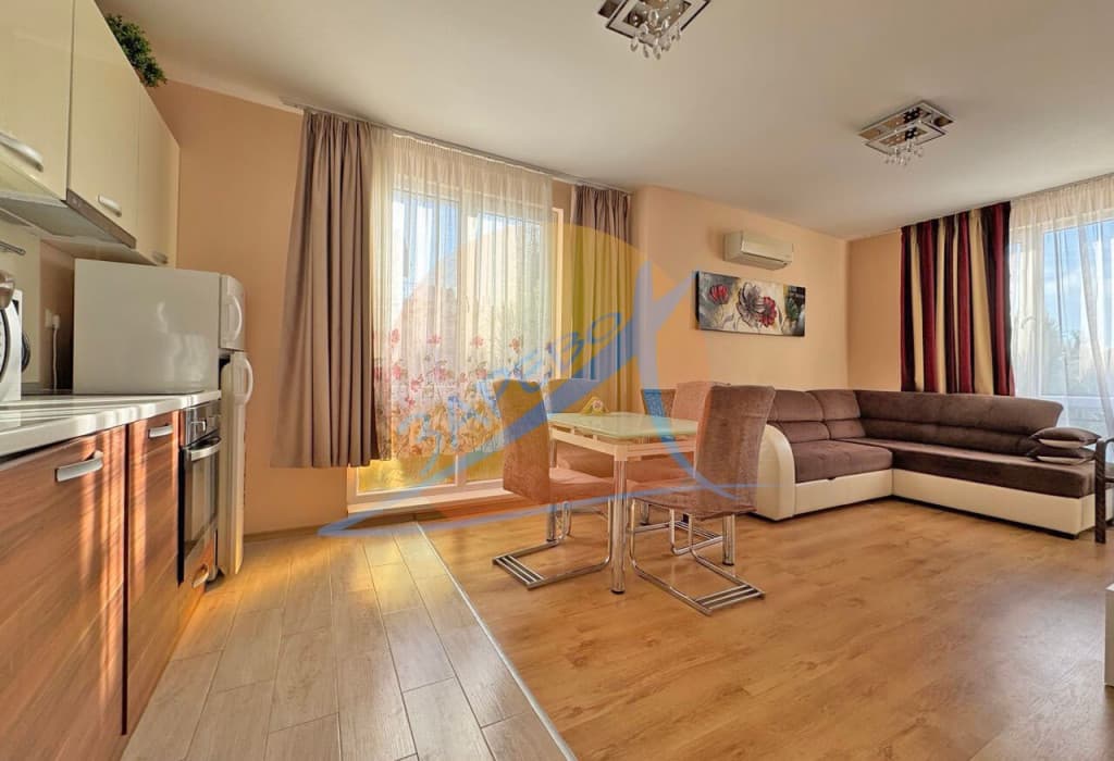 Слънчев бряг, Какао бийч, обзаведен тристаен с гледка басейн, Месембрия Палас (Messembria Palace)