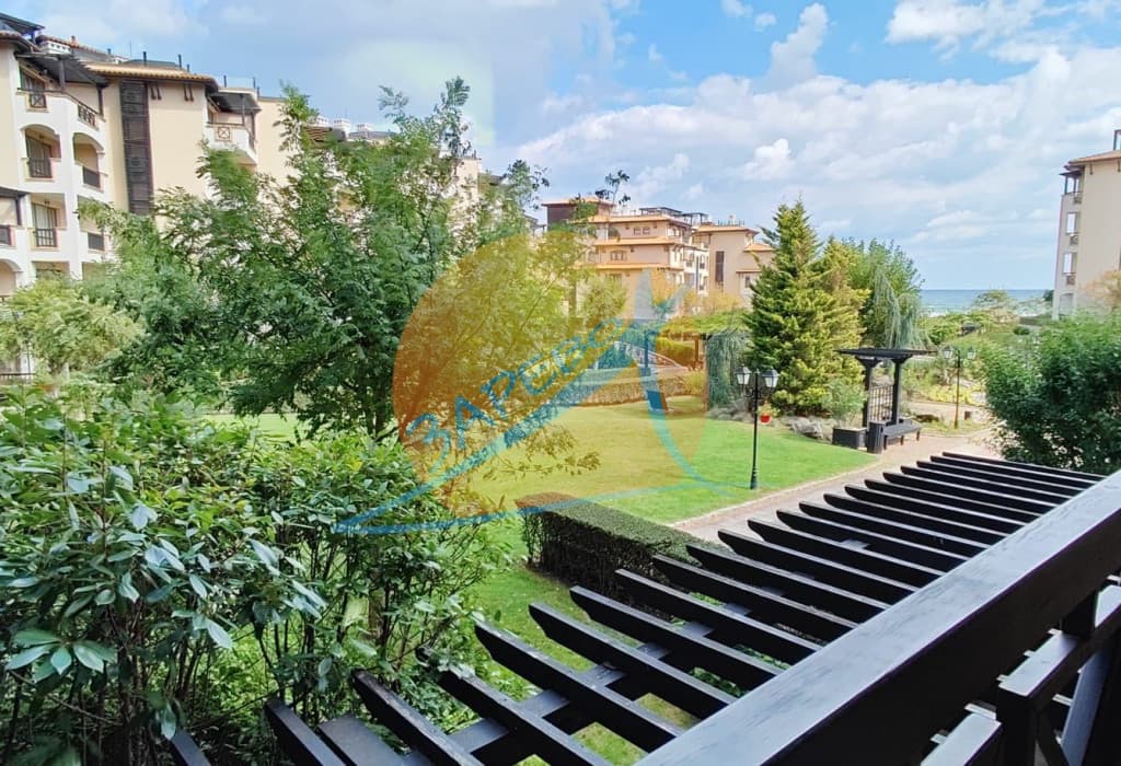 Лозенец, Оазис Бийч Клуб, двустаен обзаведен с гледка градина и море в Oasis Beach Club, Lozenets