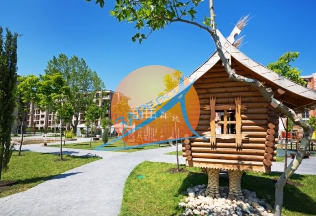 Слънчев бряг, обзаведен двустаен с гледка към басейн, Каскадас 2 (Cascadas 2), бърза сделка!