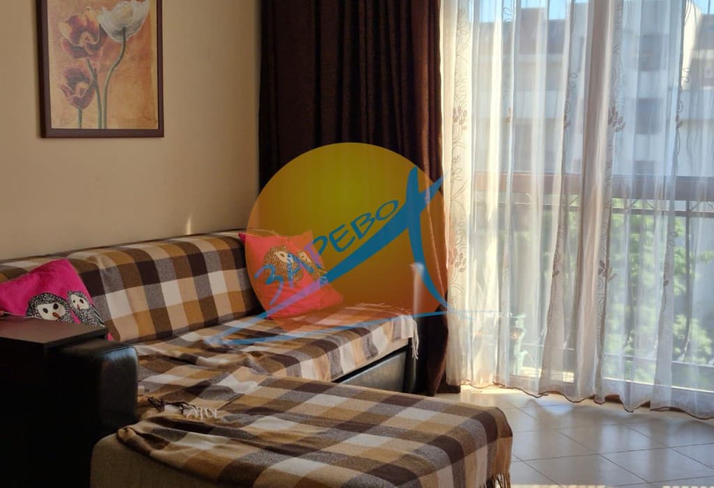 Слънчев бряг, обзаведен двустаен с гледка към басейн, Каскадас 2 (Cascadas 2), бърза сделка!