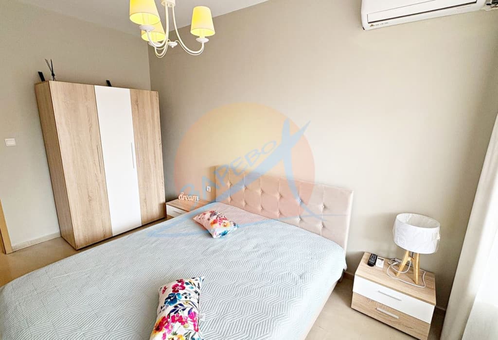 Слънчев бряг, двустаен обзаведен с гледка басейн, Акт 16, битов ток, комплекс Sun Flower (Сън Флаур)