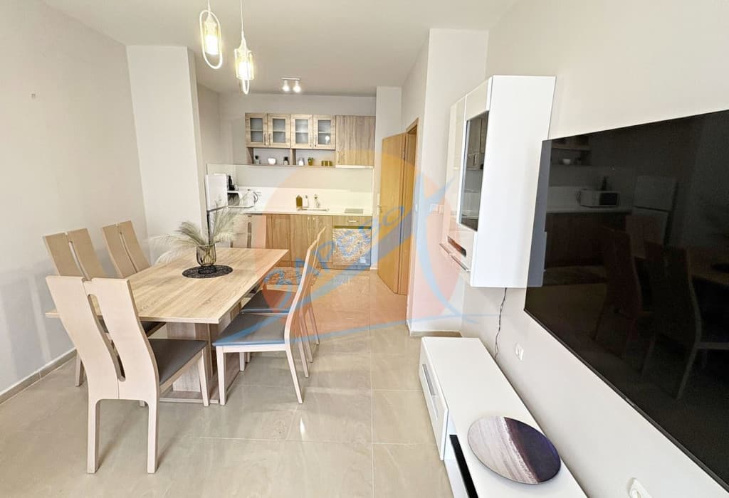 Слънчев бряг, двустаен обзаведен с гледка басейн, Акт 16, битов ток, комплекс Sun Flower (Сън Флаур)