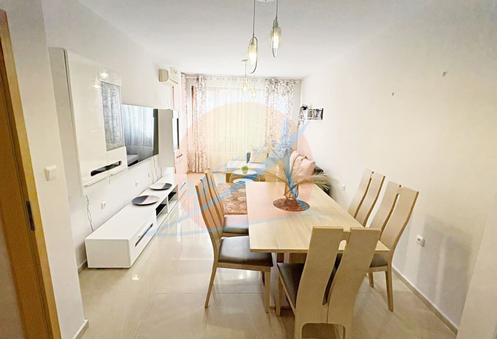 Слънчев бряг, двустаен обзаведен с гледка басейн, Акт 16, битов ток, комплекс Sun Flower (Сън Флаур)