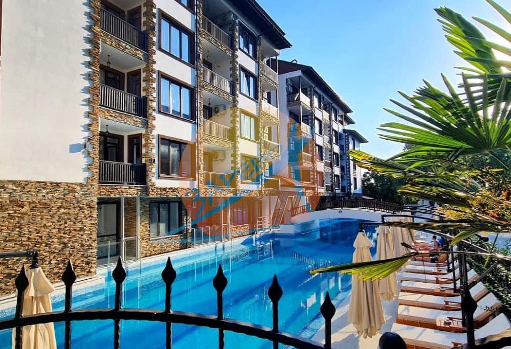 Приморско, нов апартамент на партер с двор, до ключ, Грийн Парадайс  IV (Green Paradise IV) 