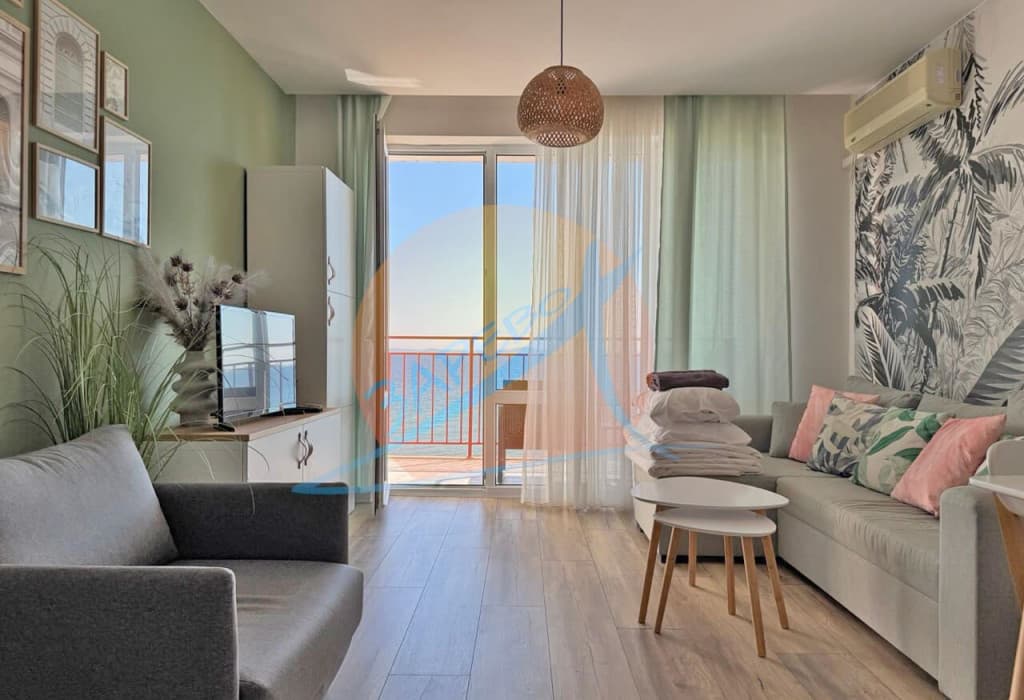  Елените, първа линия, обзаведен двустаен с прекрасна гледка море, Привилидж Форт Бийч (Privilege Fort Beach)