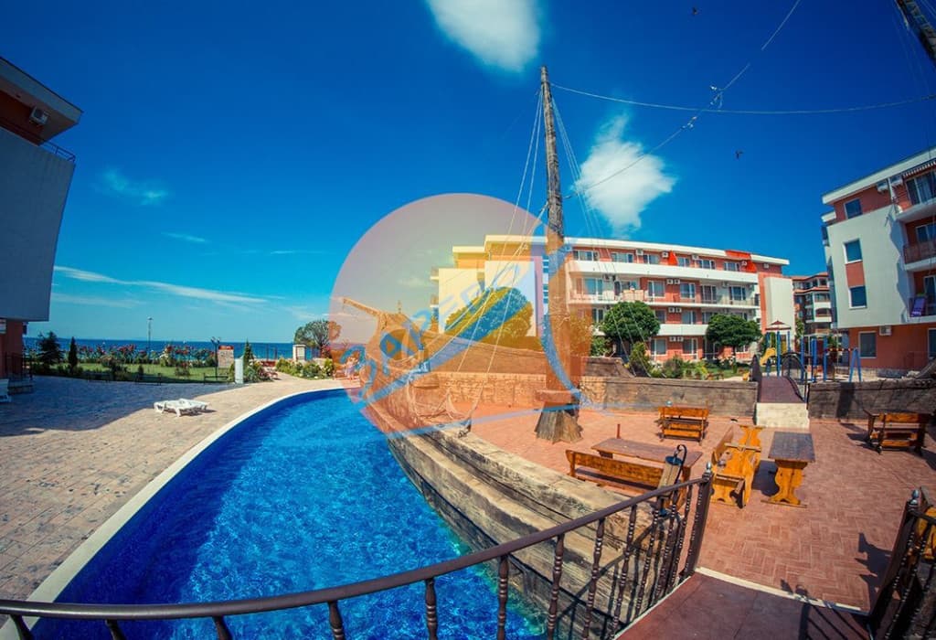  Елените, първа линия, обзаведен двустаен с прекрасна гледка море, Привилидж Форт Бийч (Privilege Fort Beach)