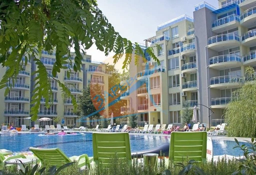  Равда, първа линия море, обзаведен тристаен с гледка море, Оазис (Oazis)