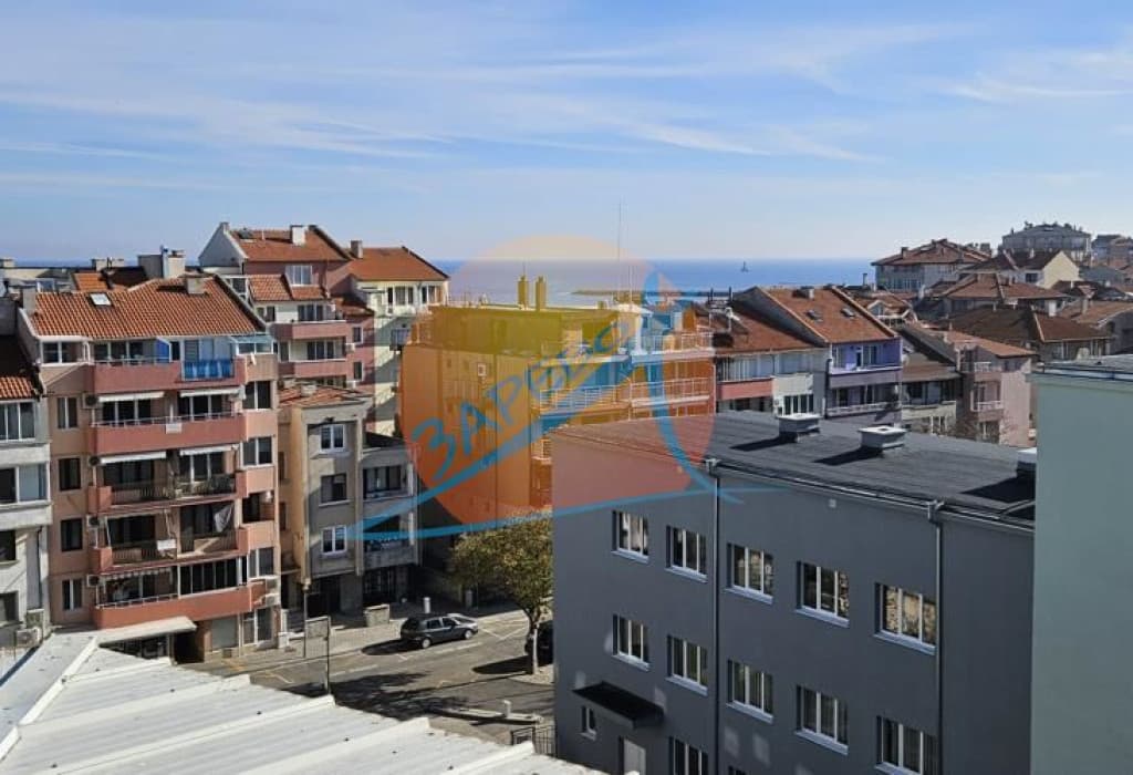 Поморие,  тристаен с голяма тераса и гледка море, без такса поддръжка, Акт 16,  ул. Поп Сава Катрафилов,