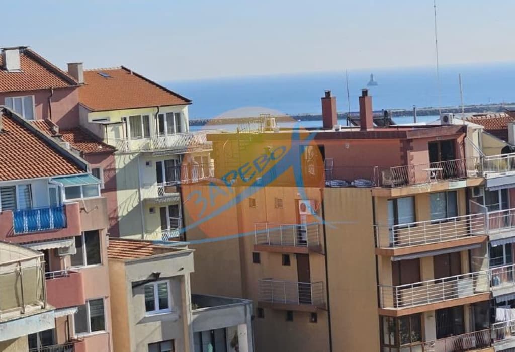 Поморие,  тристаен с голяма тераса и гледка море, без такса поддръжка, Акт 16,  ул. Поп Сава Катрафилов,